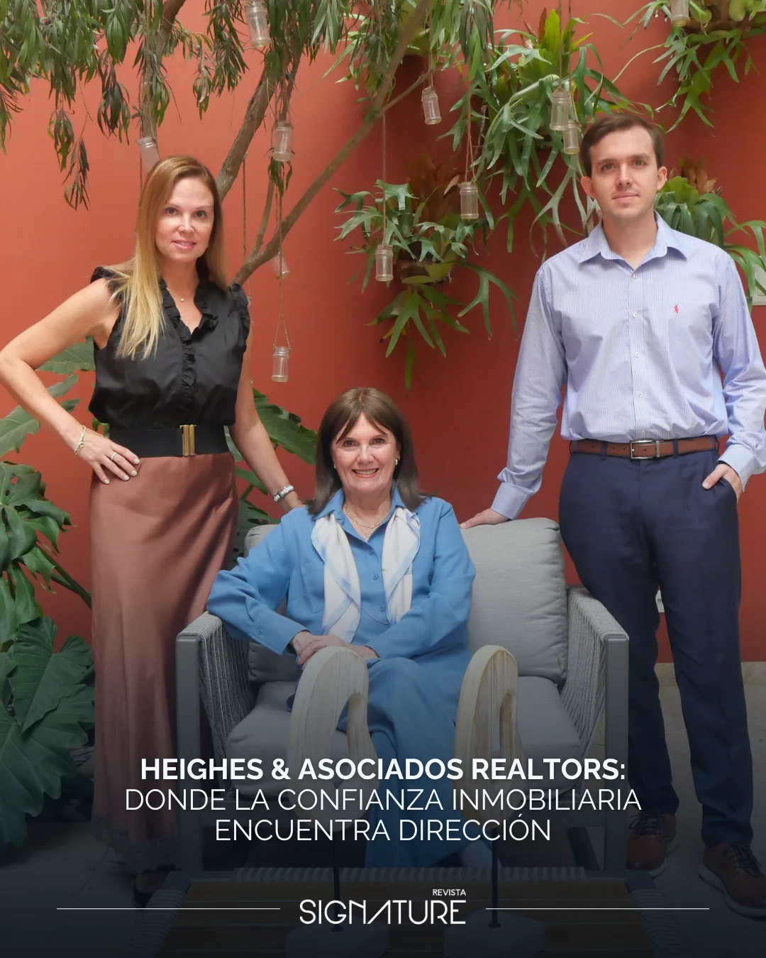 Portada de la nota de Revista Signature: Heighes & Asociados Realtors, donde la confianza inmobiliaria encuentra dirección